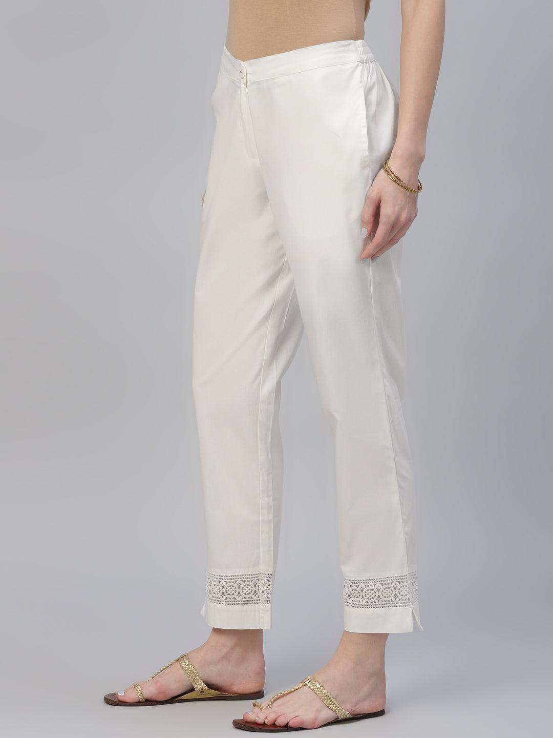 Buy online Orange Cotton Cigarette Pants Trousers from bottom wear for  Women by Dolane for ₹799 at 73% off | 2024 Limeroad.com